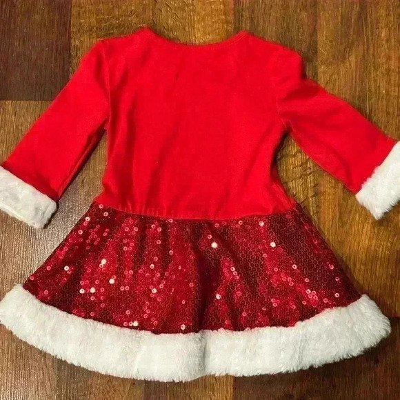 Blueberi Boulevard toddler girls Christmas dress size 2T red sequins - Picture 6 of 6